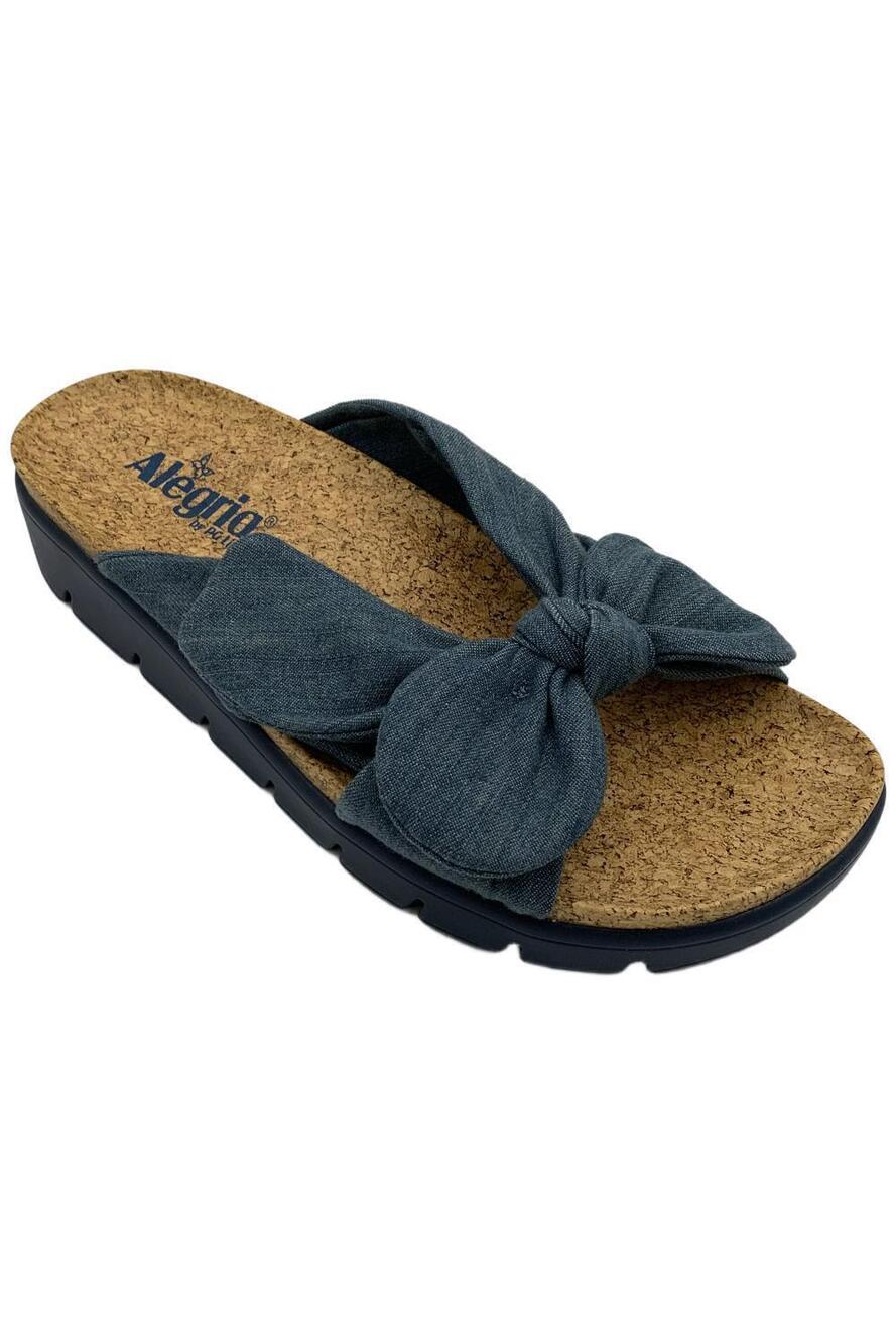 Alegria Women's Adjustable Slide Sandals Poppy Blue Jean - Medium
